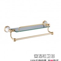温州水暖挂件 欧式铝制化妆台 陶瓷底座置物架 浴室收纳架 可